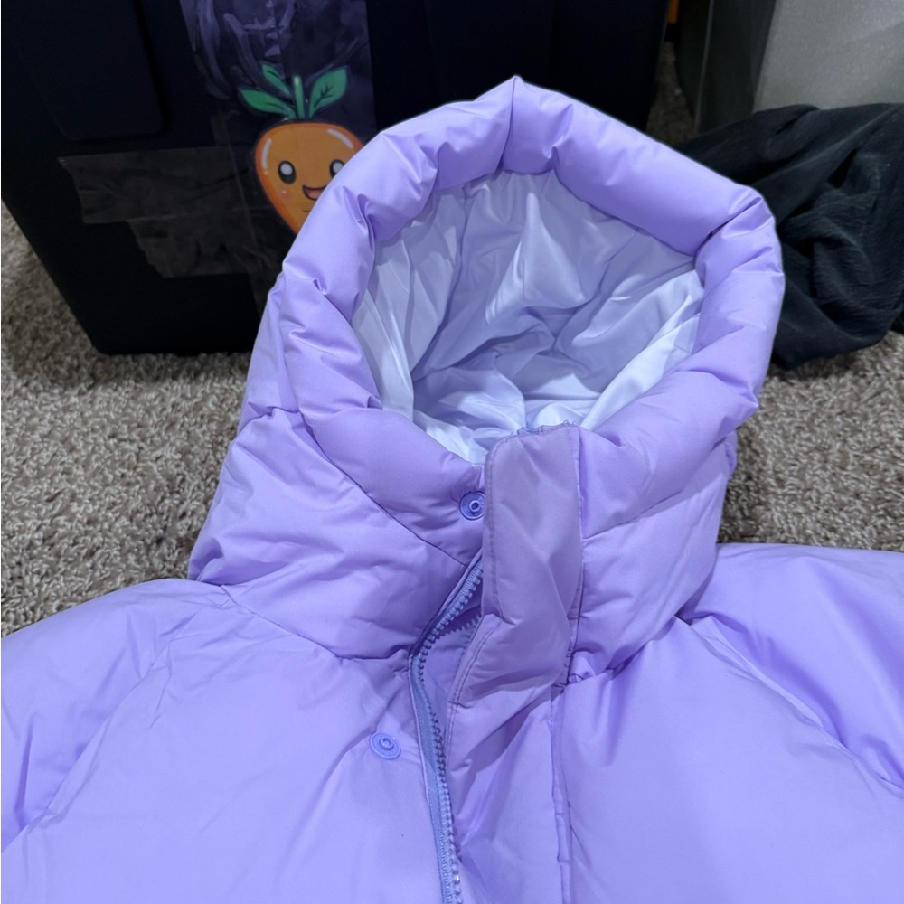 🥞Snow sport short Purple Puffer warm Jacket - Picture 6 of 16